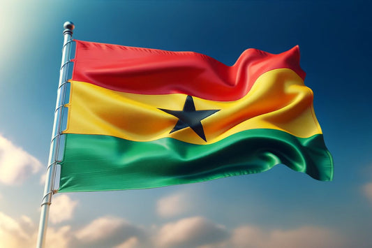 Mávající vlajka Ghany