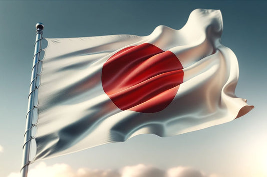 Mávající vlajka Japonska