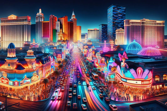 Noční scéna v Las Vegas, Nevada