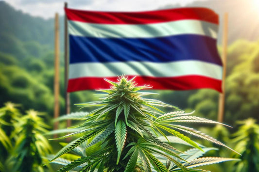 Vlajka Thajska a rostlina konopí
