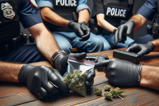 Policie zabavila sáček s marihuanou.